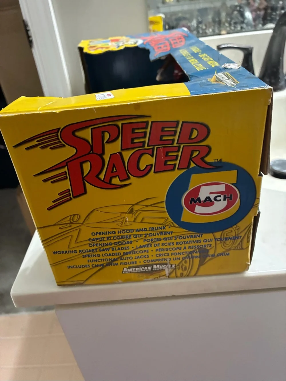 ERTL American Muscle Speed Racer Mach 5 1:18 Diecast + Chim Chim Figure 35th Ann
